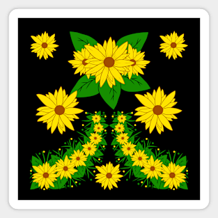 sunflowers blossom sunflower floral pattern flower Magnet